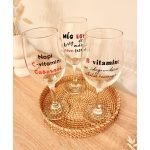 Vicces borospohár - egyedi felirattal