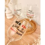 Vicces borospohár - egyedi felirattal