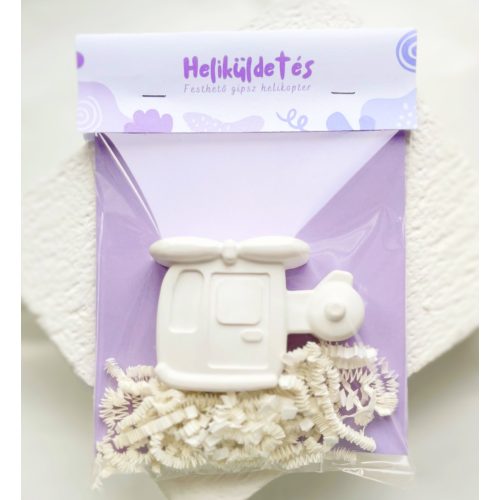 Heliküldetés - Festhető gipsz helikopter