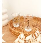 Névre szóló karácsonyi pálinkás pohár – két stílusban