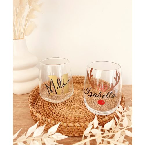 Névre szóló karácsonyi vizespohár – két stílusban