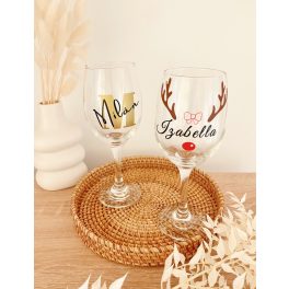 Névre szóló karácsonyi borospohár – két stílusban