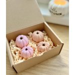 Őszi tök dekor szett – rózsaszín és púder árnyalatban