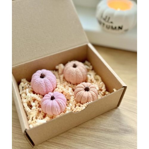 Őszi tök dekor szett – rózsaszín és púder árnyalatban